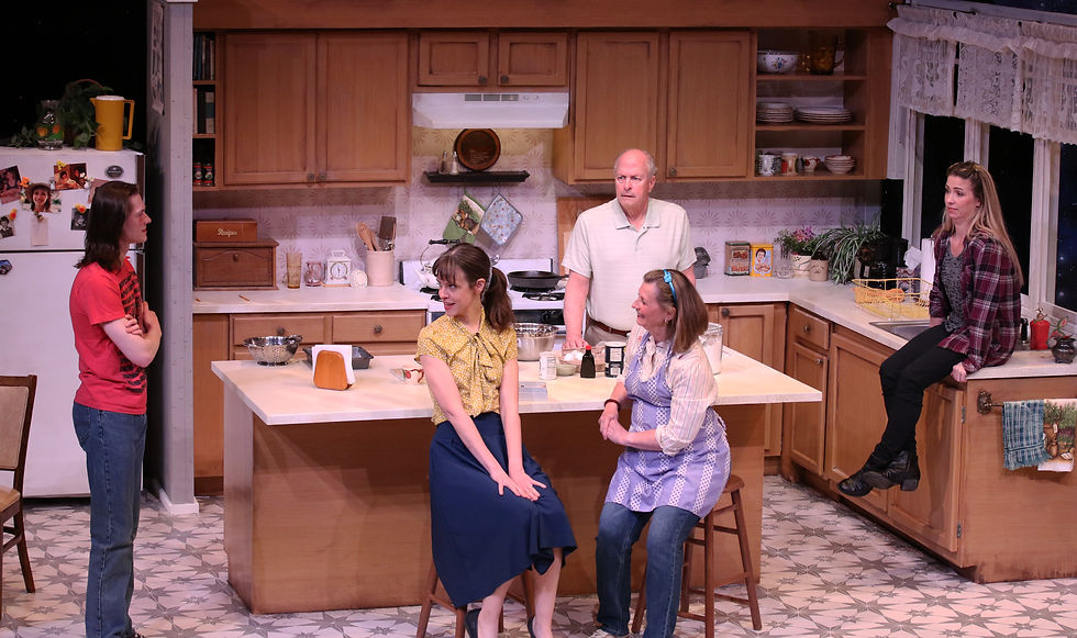 Photo: L-R Alexander Wisniewski, Rebecca Cox, Harry Hultgren, Connie Canaday Howard, Lisa Dawn. Photo by Rex Howard Photography.
