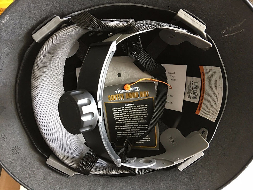 Thumbnail: HDPE Hydro Dipped (Black) Full Brim Hard Hat with Fas-trac Suspension.