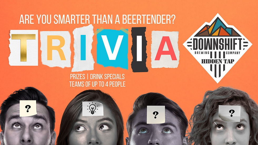 Are You Smarter Than a Beertender? Trivia Night at Hidden Tap!