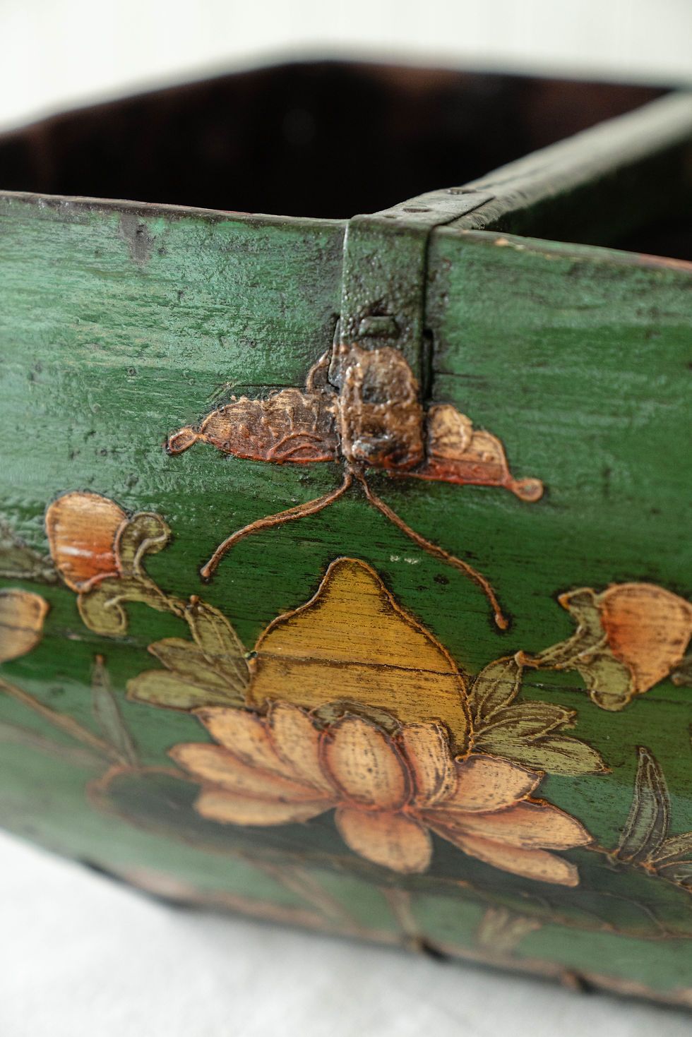 Thumbnail: Primitive Hand Painted Chinese Harvest Bucket