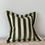 Thumbnail: Orla Olive Green Stripe Throw Pillow Cover 18"