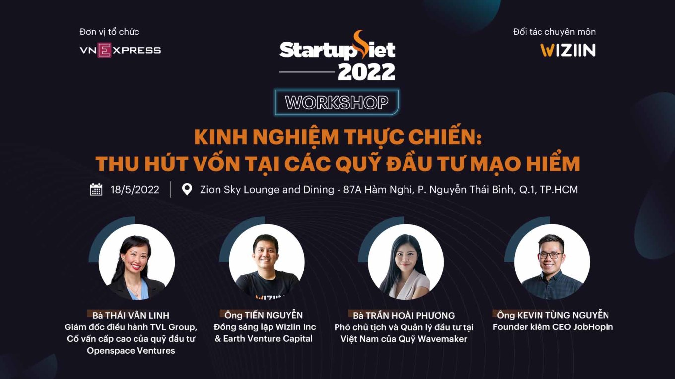 WORKSHOP “KINH NGHIỆM THỰC CHIẾN - THU HÚT VỐN TỪ QUỸ ĐẦU TƯ MẠO HIỂM” content media