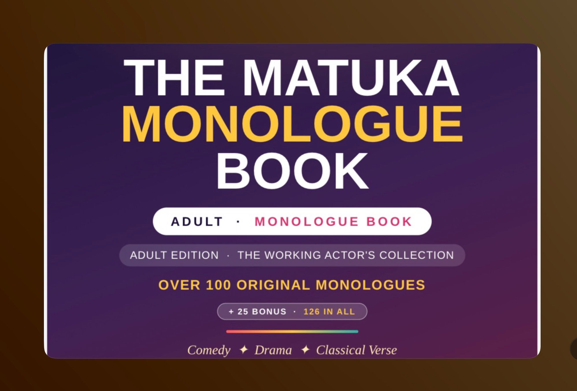 PREP-MONOLOGUES (over125) adult |everyline broken down, explained A-Z MATUKA WAY