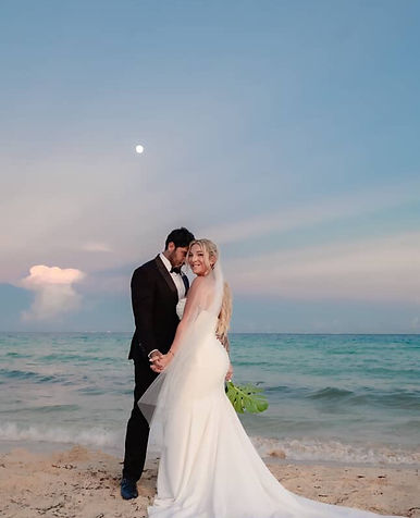 Bridal hair and makeup on her destination wedding in Riviera Maya