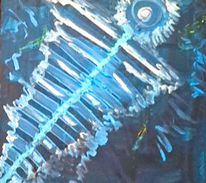 Indigo voyager an original acrylic painting by Viktoria Csozik