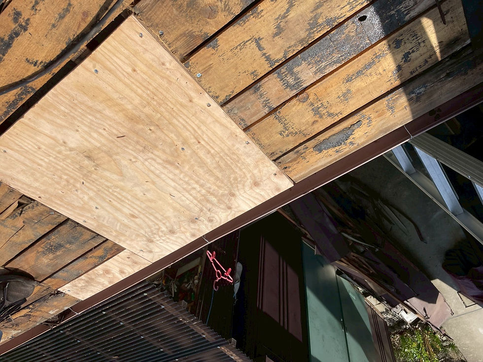 軒先の一部下地が激しく傷んでいた為一部補修