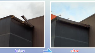 下関市椋野町で板金の修理工事