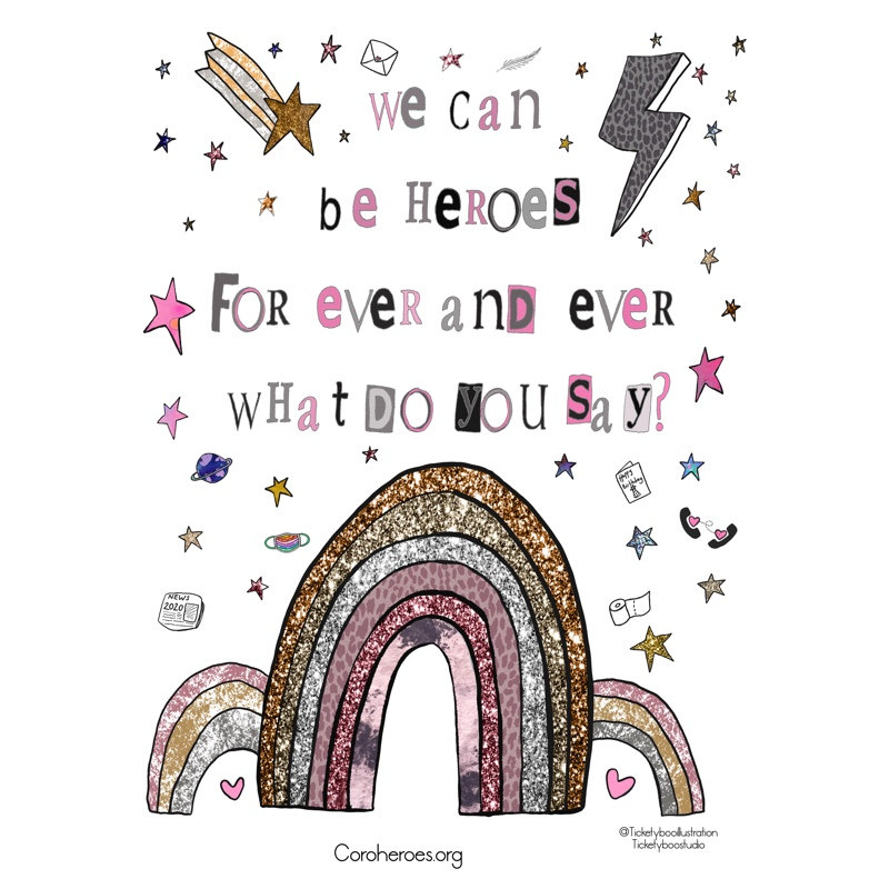 Glitter heroes poster