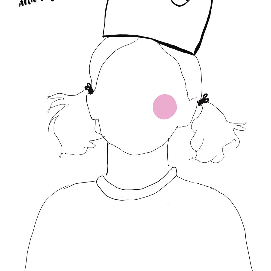 Fashion crown colouring page