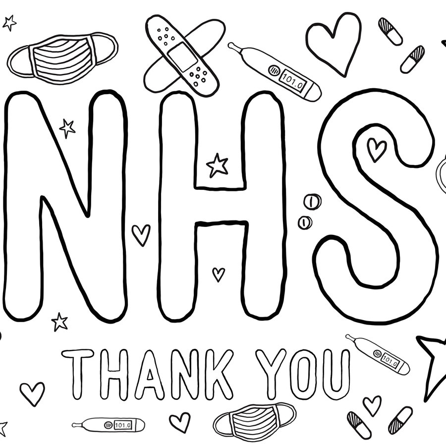 NHS colouring page