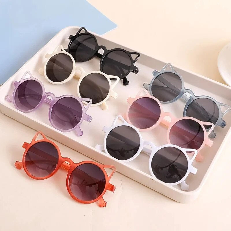 Girls Boys Cute Animal Cartoon Ears Sunglasses Outdoor Sun Protection Children L