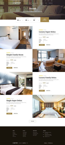 Rovero - Hotel & Booking Service Website PSD Template
