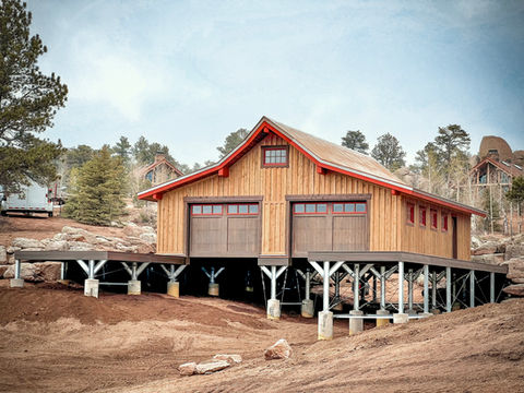 Rustic ranch boathouse