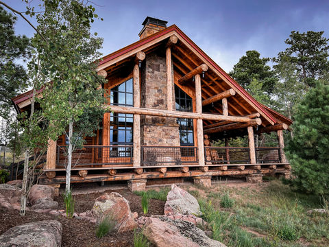 Unpeeled colorado log cabin