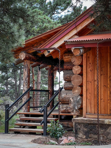 Custom steel staircase and gutters