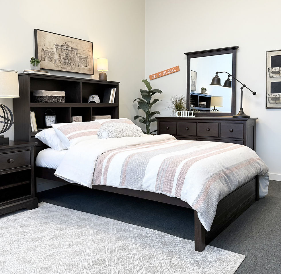 Thumbnail: Full Bookcase Bed Weathered Espresso