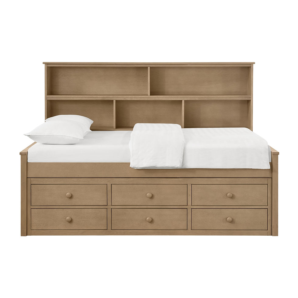 Thumbnail: Full Sideways Bookcase Bed Weathered Sand