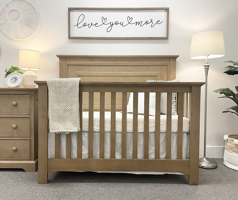 Thumbnail: Straight Panel Crib Weathered Sand