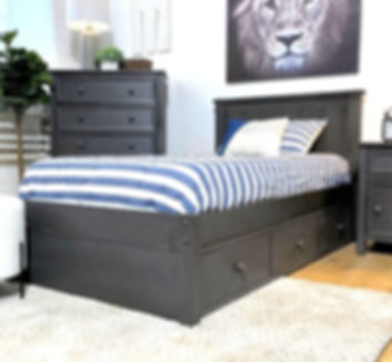 Jordan Twin Platform Bed Weathered Grey