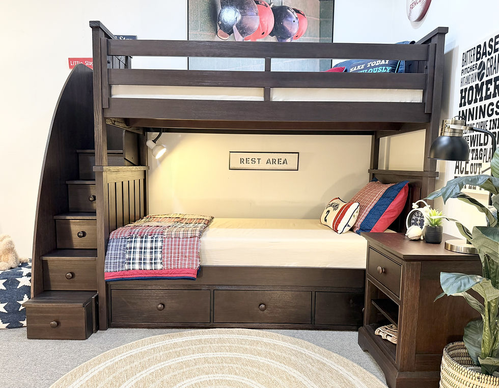 Thumbnail: Jordan Twin/Twin Bunkbed with Stairs Weathered Espresso