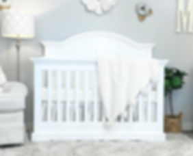 Curved Panel Crib White