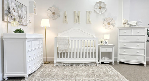 white crib and dresser set Stirling Weathered + 2 Piece size bed conversion Cassie Crib White | rooms4kids