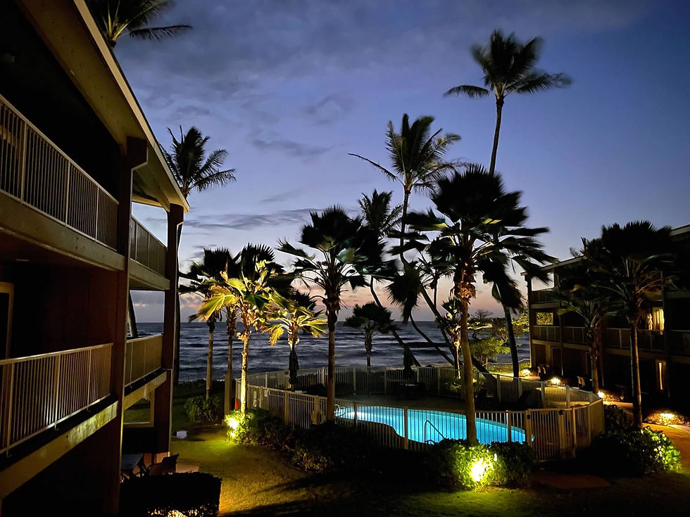 View from our rental in Kauai.