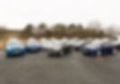 Row of learner cars in car park