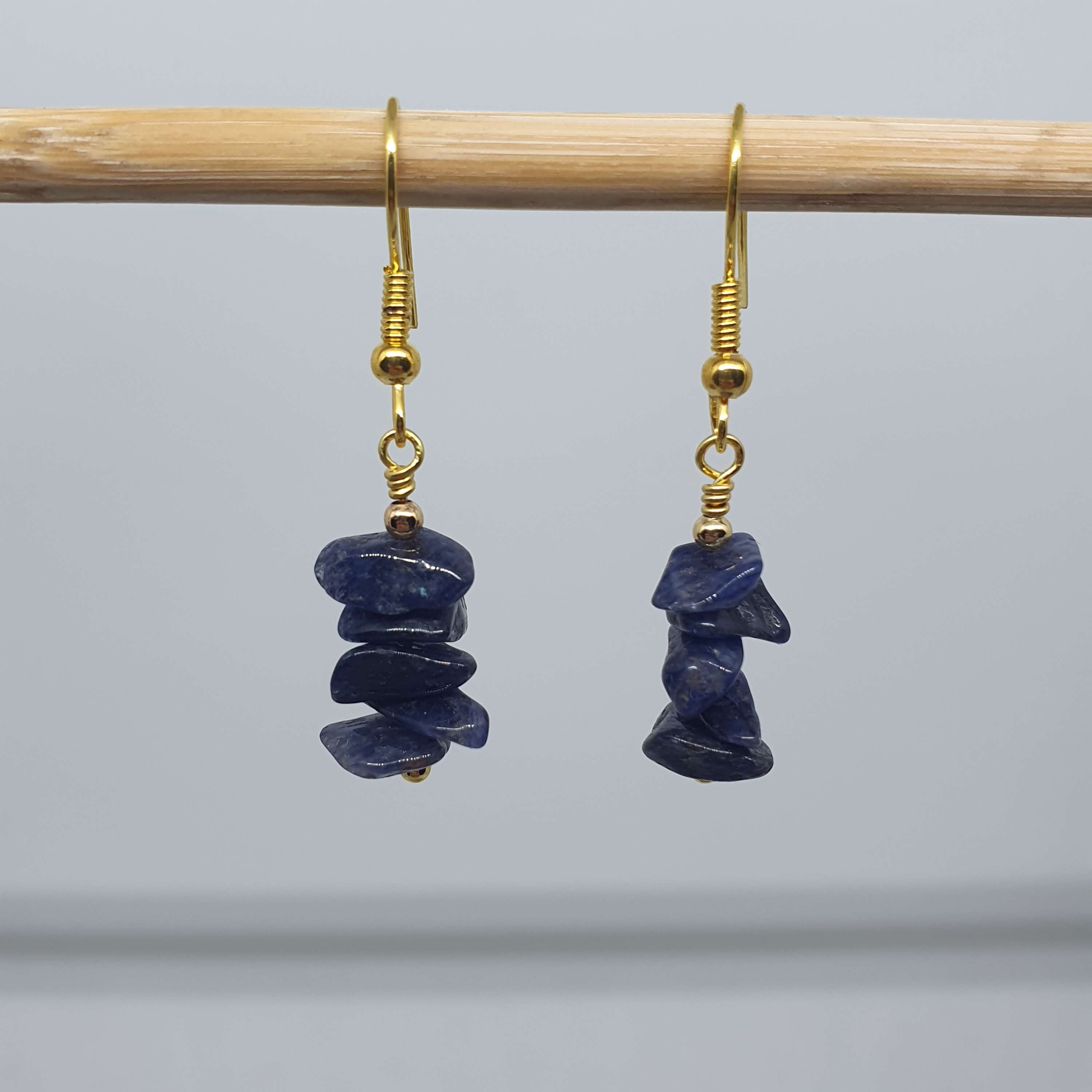 Oorbellen Ruwe Saffier