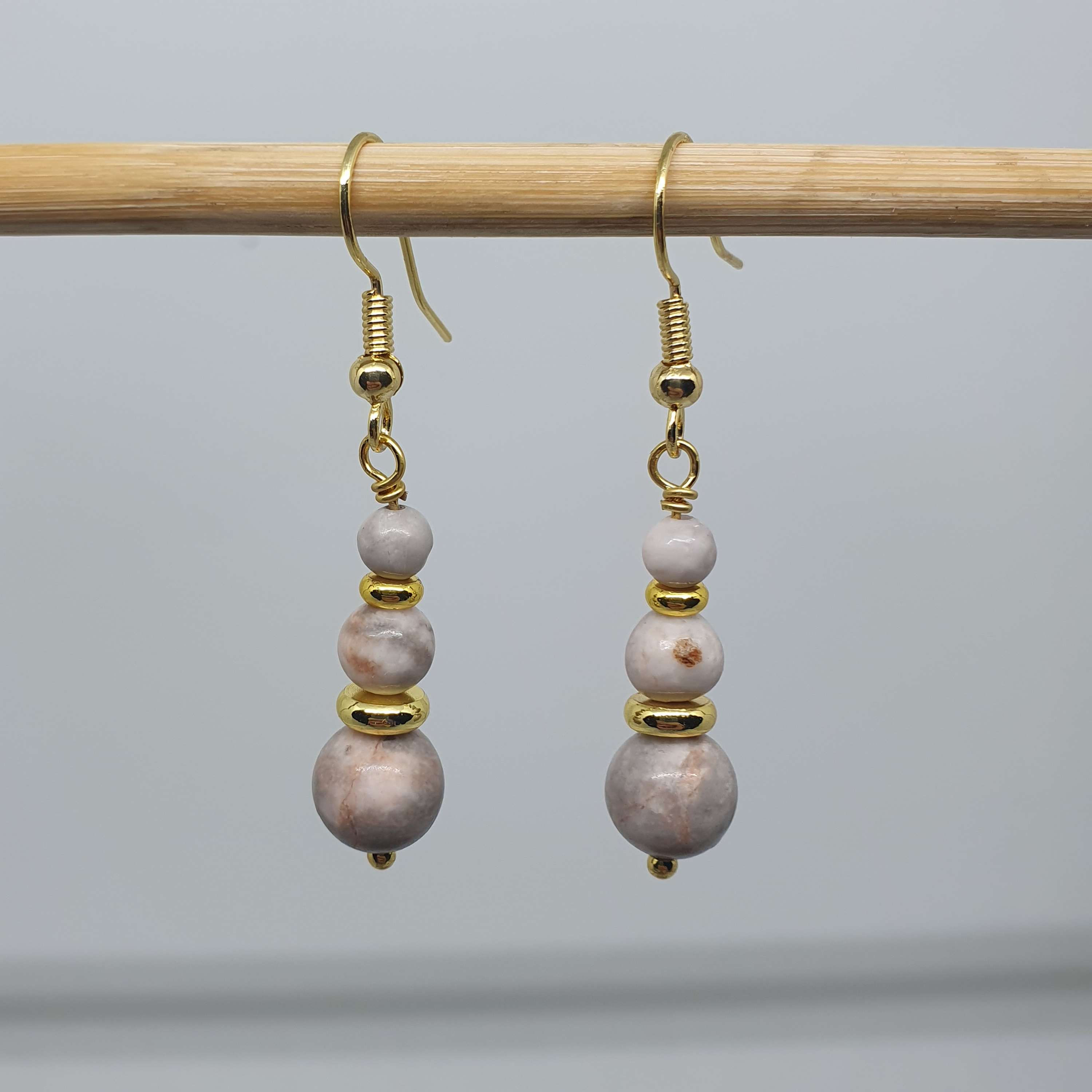 Oorbellen Zebra Jaspis