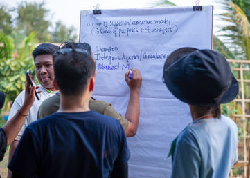Chulalongkorn University students are brainstorming.