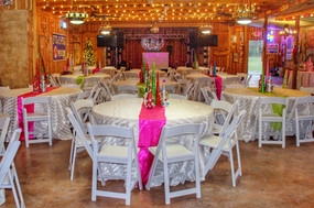 Pink and Lime Christmas Party Decor