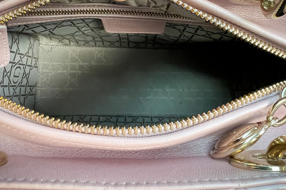 Thumbnail: Christian Dior Lady Dior Medium Pink Lotus Pearlescent Bag