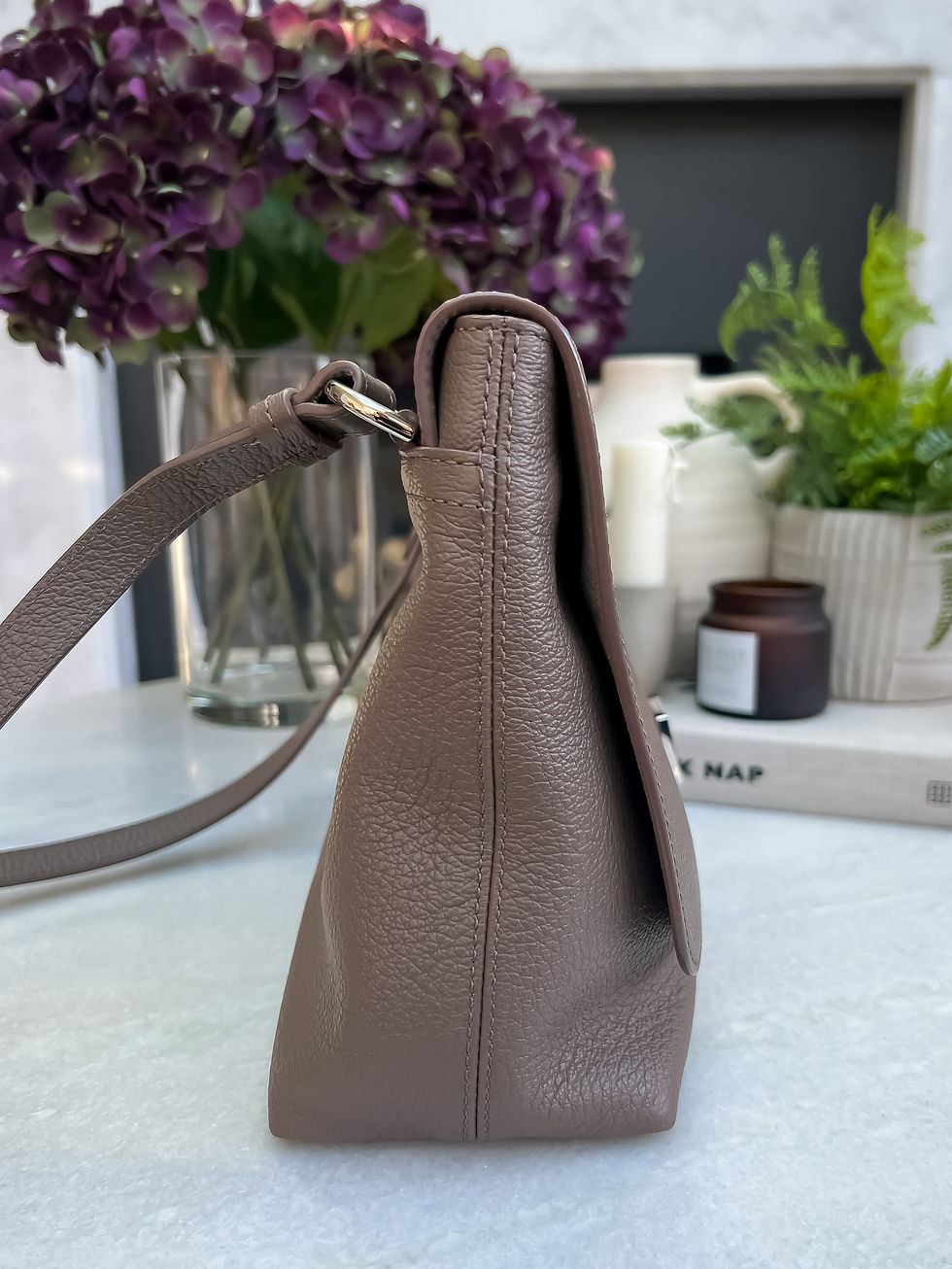 Thumbnail: Mulberry Freya Satchel Crossbody Bag  - Taupe