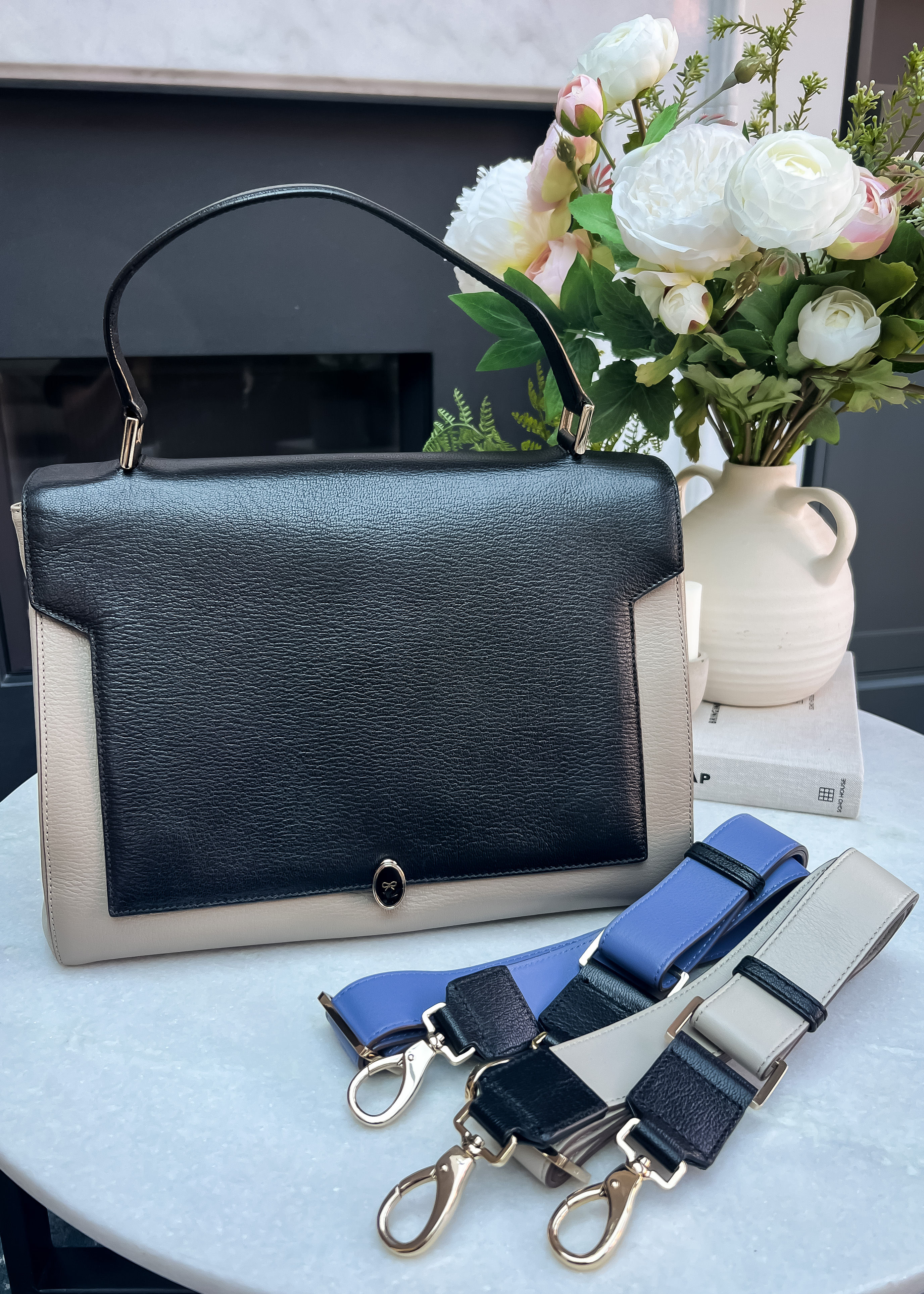 Anya Hindmarch Bathurst Bow Soft Satchel Bag