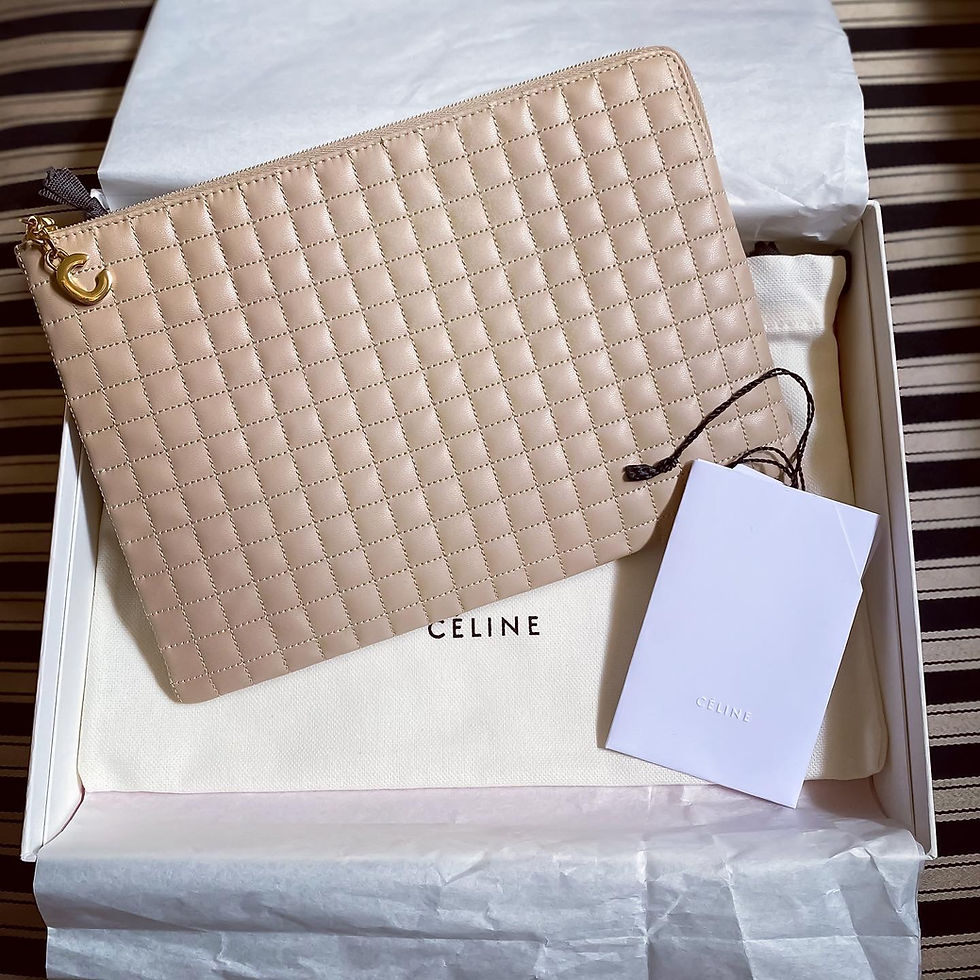 Thumbnail: Celine Quilted Leather Pouch