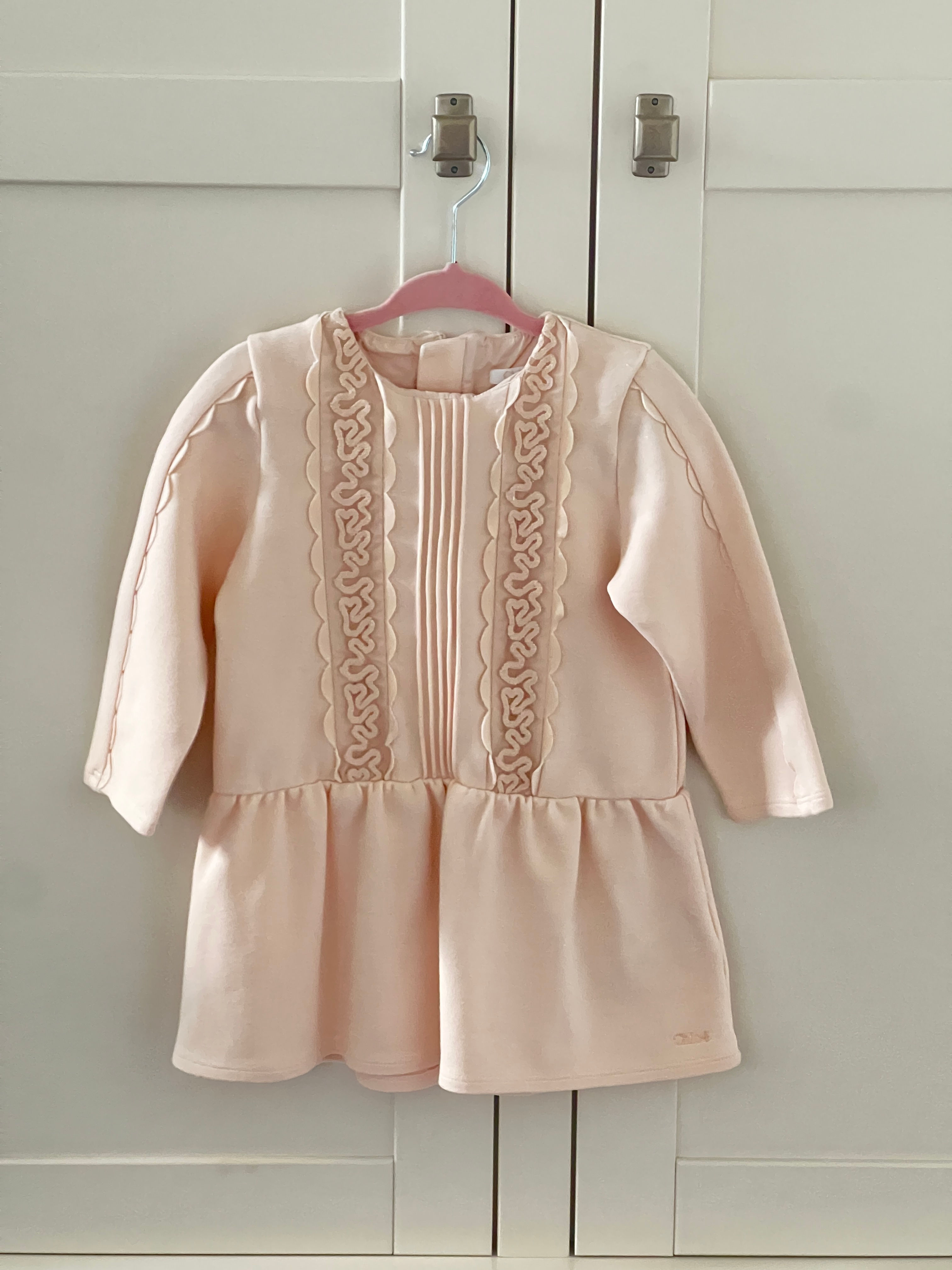 Chloe Girls Long Sleeved Dress with lace detail - 18 months