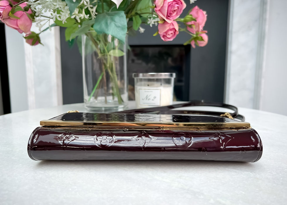 Thumbnail: Louis Vuitton Ana Chain Clutch in Amarante Monogram Vernis