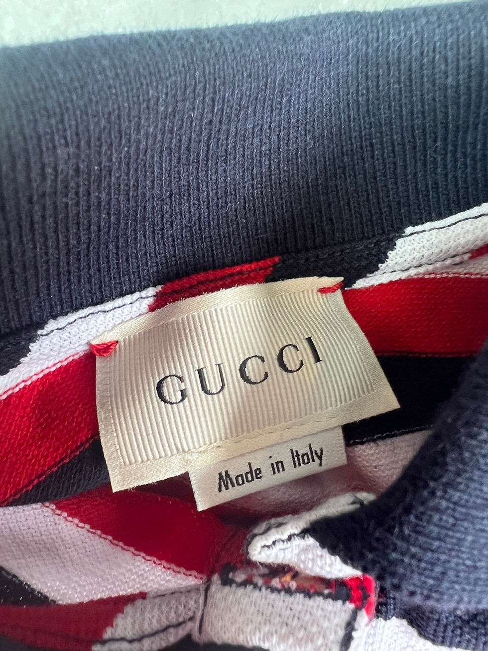Thumbnail: Gucci Red Stripe Polo Dress 18/24 Months