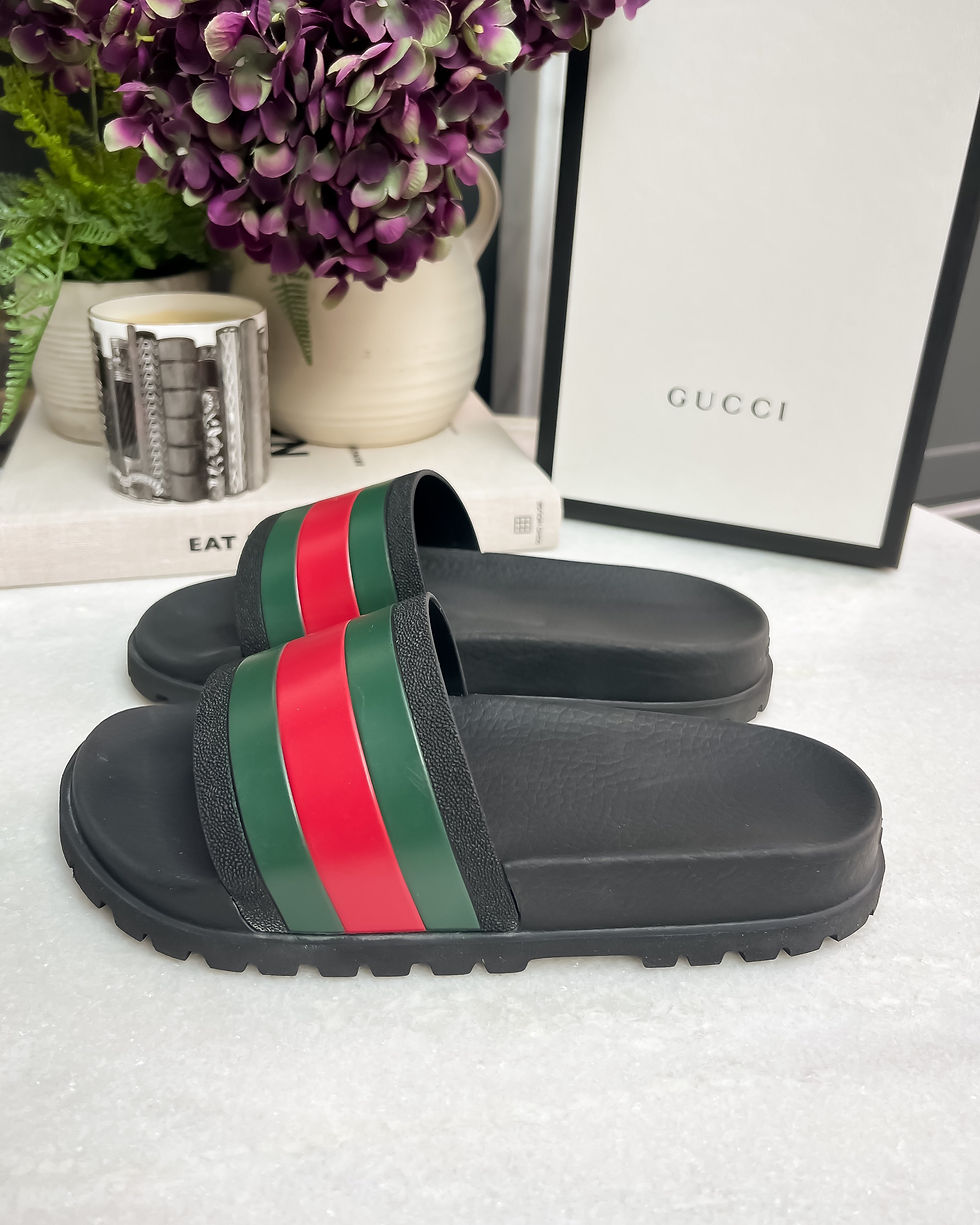 Thumbnail: Gucci Lug Sole Web Slider - size 6