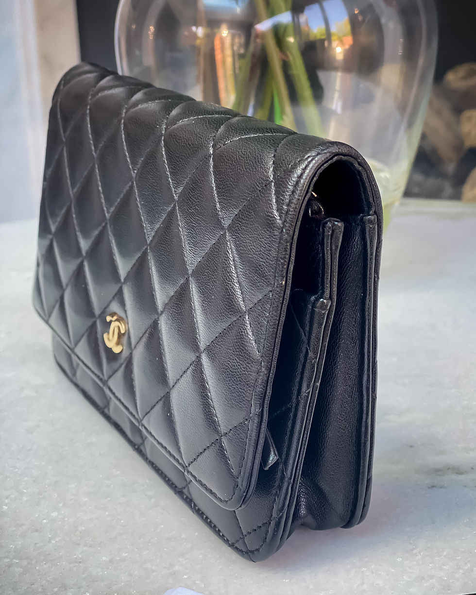 Thumbnail: Chanel Classic Wallet on Chain in black lambskin
