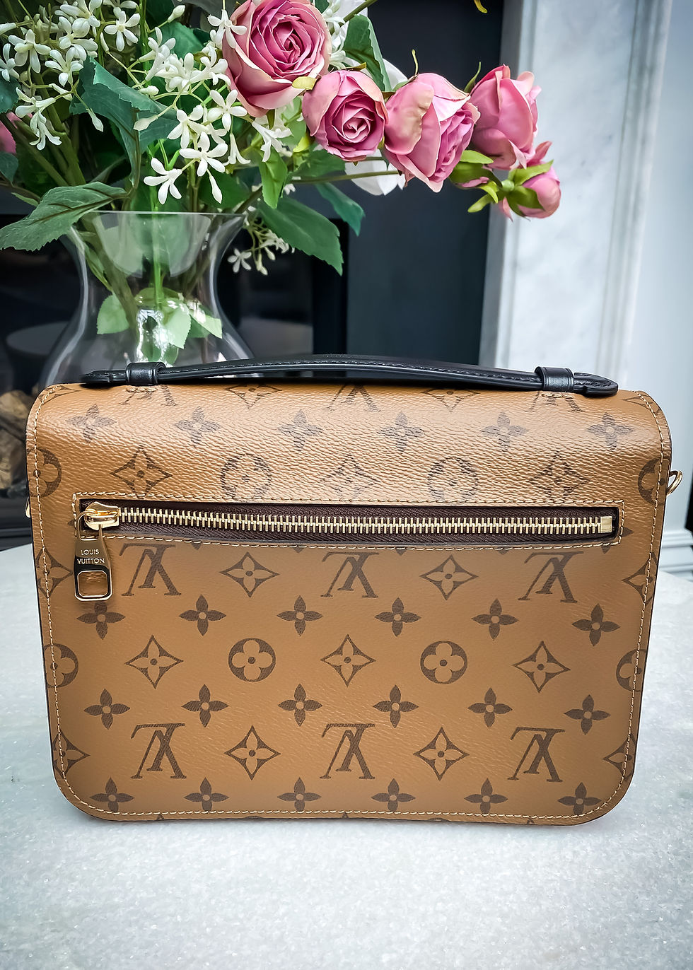 Thumbnail: Louis Vuitton Pochette Metis in Reverse Monogram Canvas