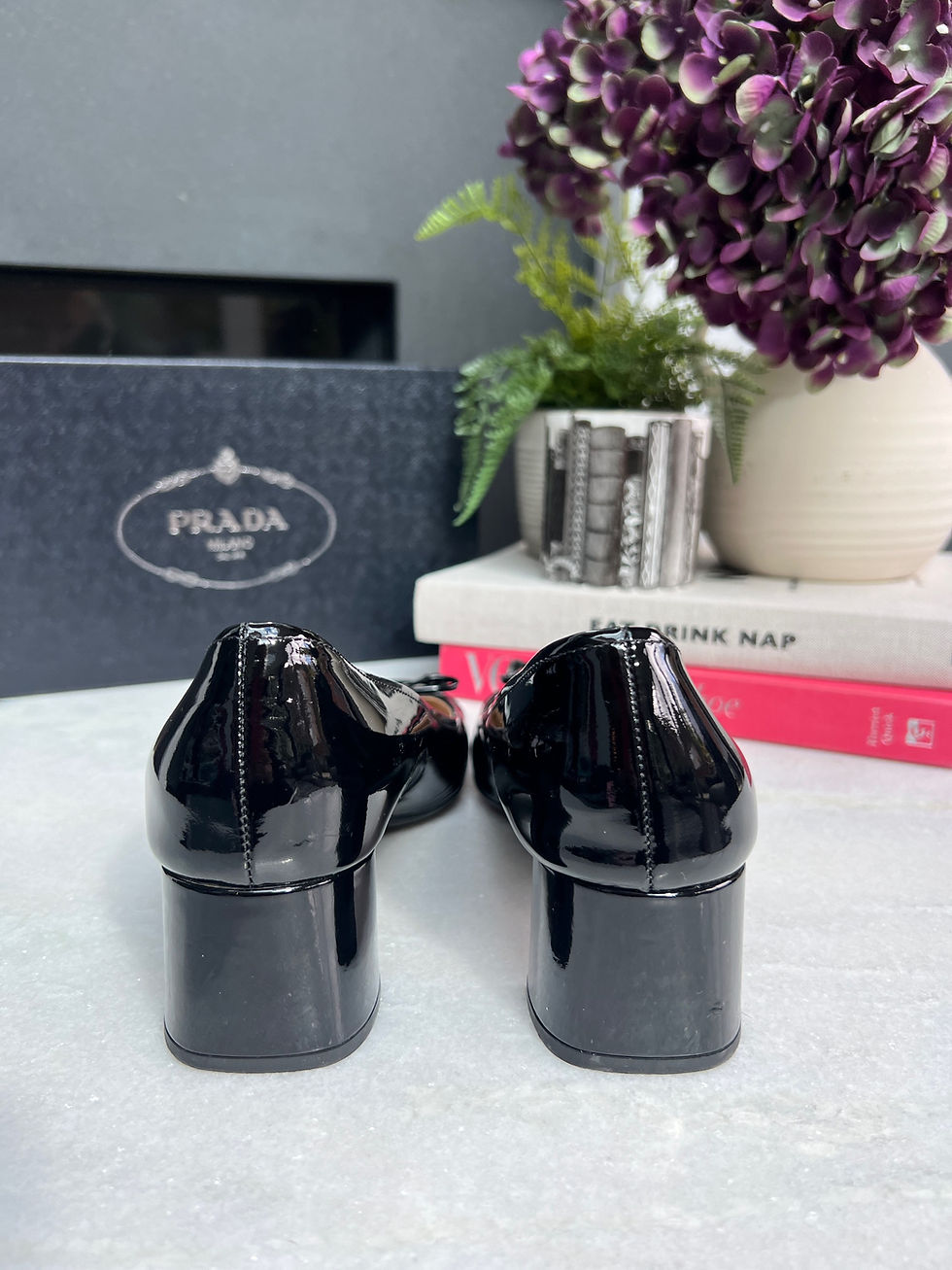 Thumbnail: Prada Mini Bow Detail Pumps