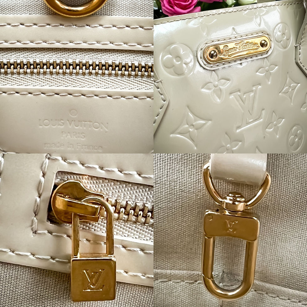 Thumbnail: Louis Vuitton Wilshire GM White Vernis Shoulder Bag
