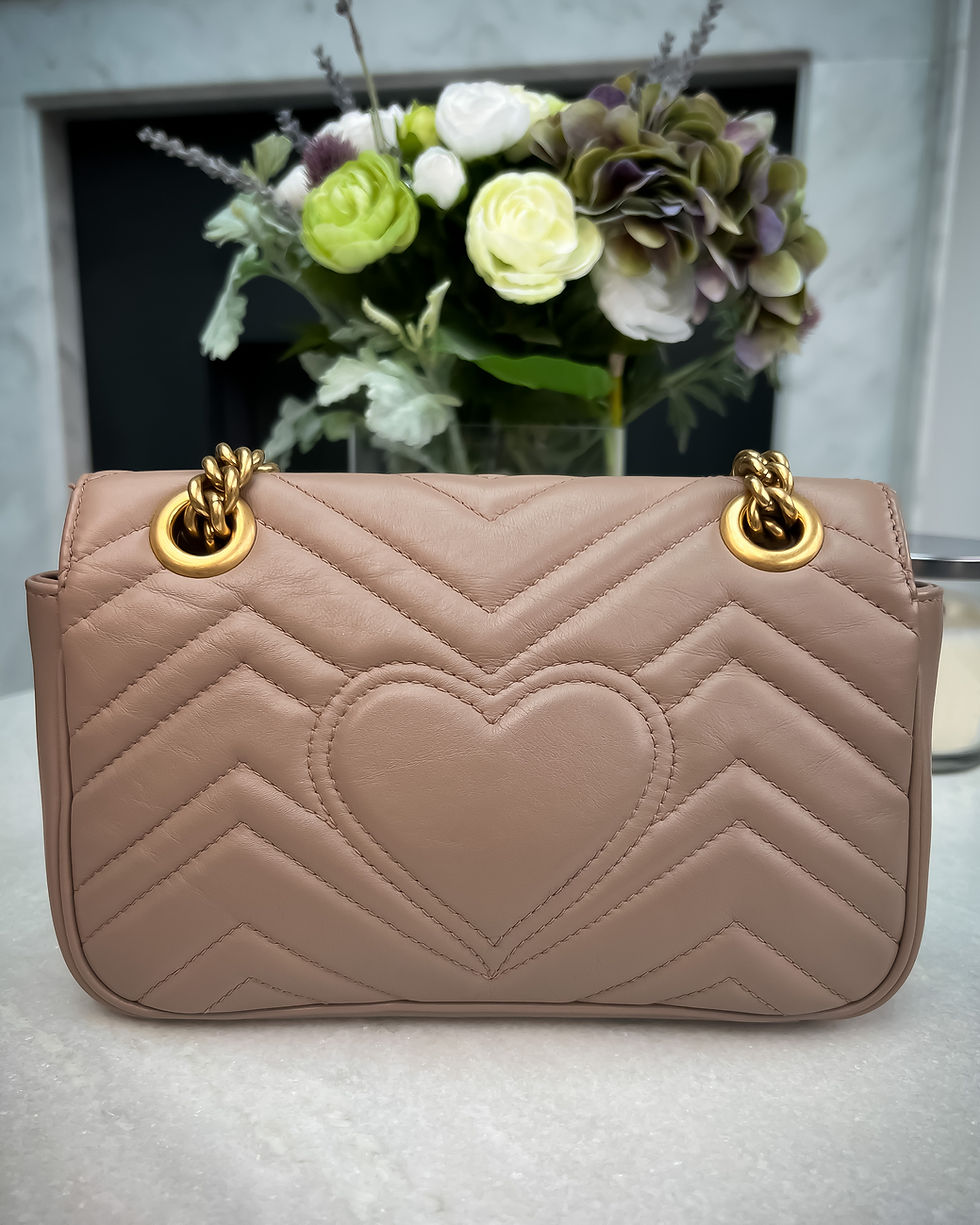 Thumbnail: Gucci GG Marmont Matelassé Mini Flap Bag in Dusty Pink