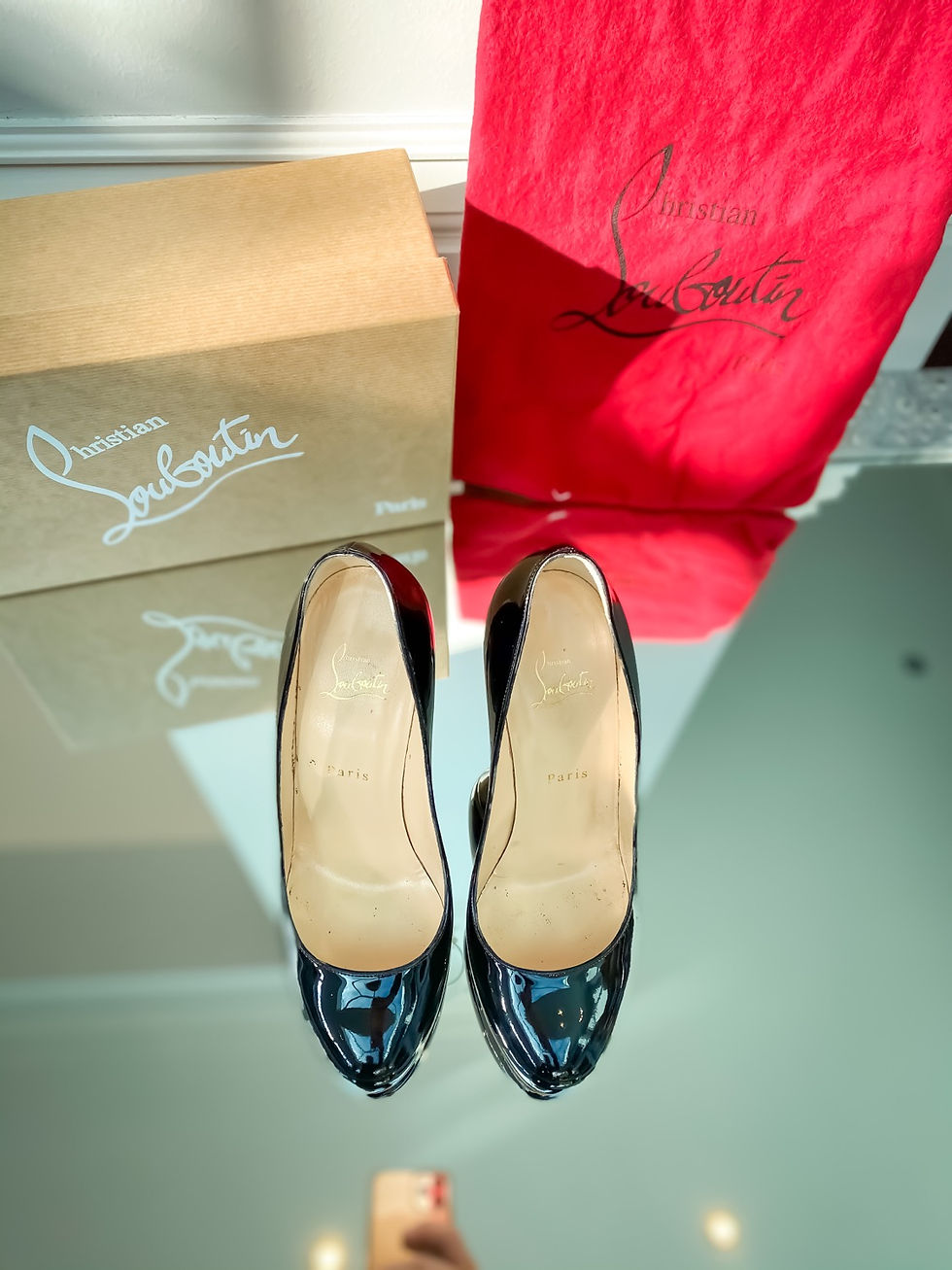 Thumbnail: Christian Louboutin Neofilo 120 Patent Black Shoes