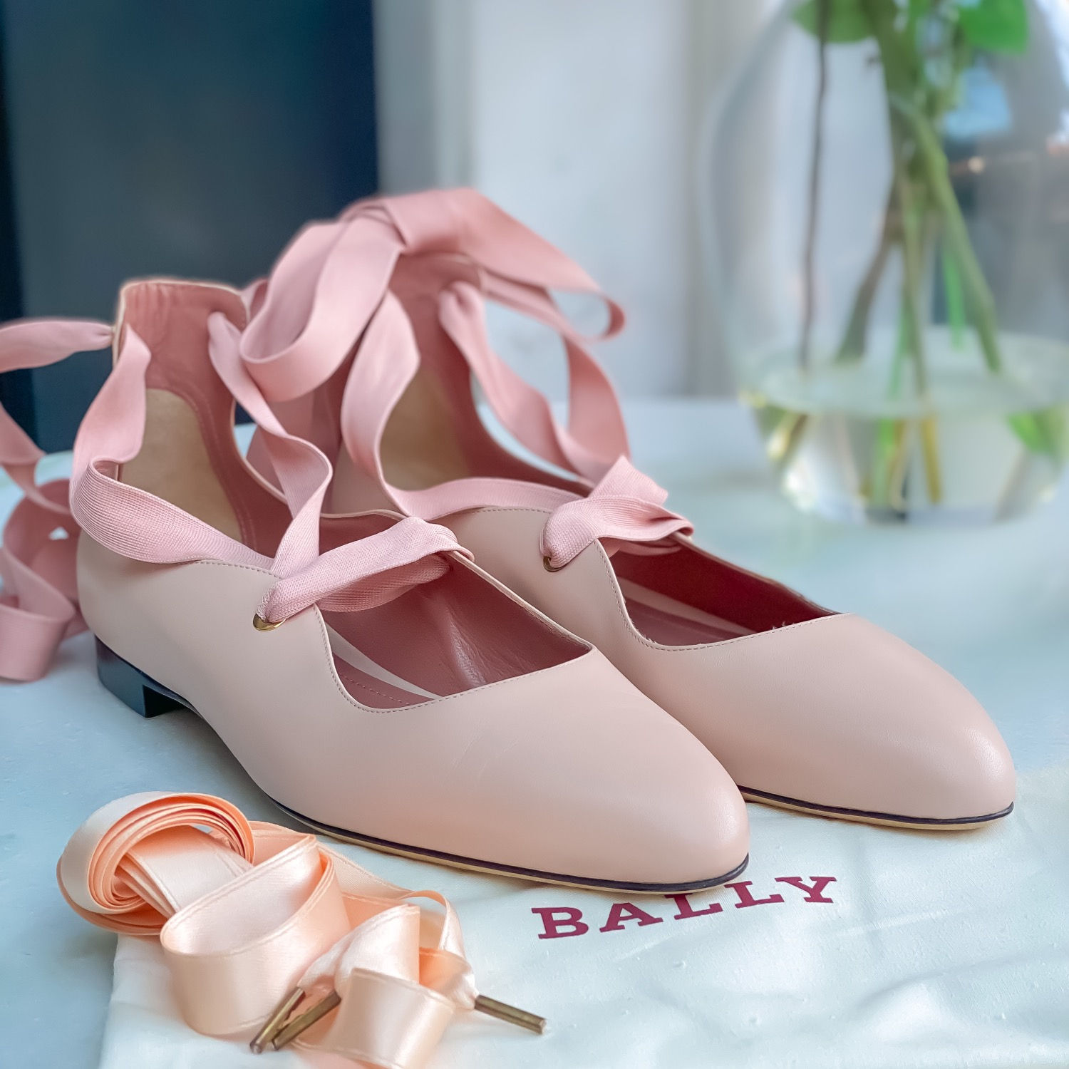 Bally Lavin Blush Pink Ballet Flats