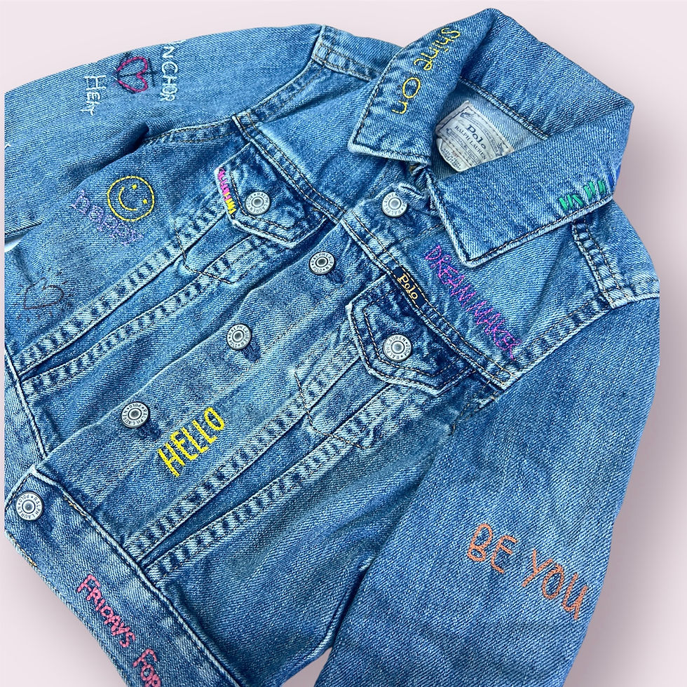 Thumbnail: Ralph Lauren Girls Embroided Jean Jacket age 3 years
