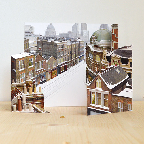 London Snowscape 3D | Christmas Card | Window.
