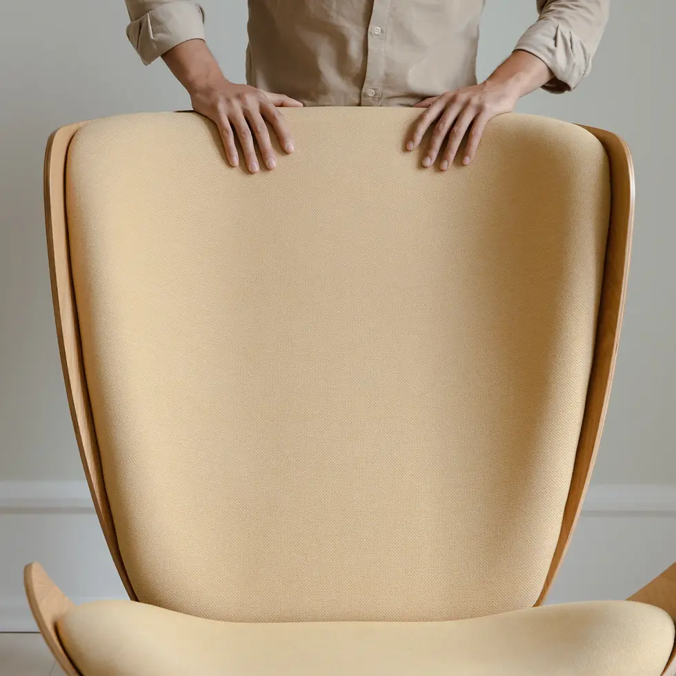 Miniaturbild: Dänischer Ohrensessel - Textil